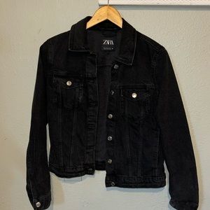 Zara black washed denim Medium